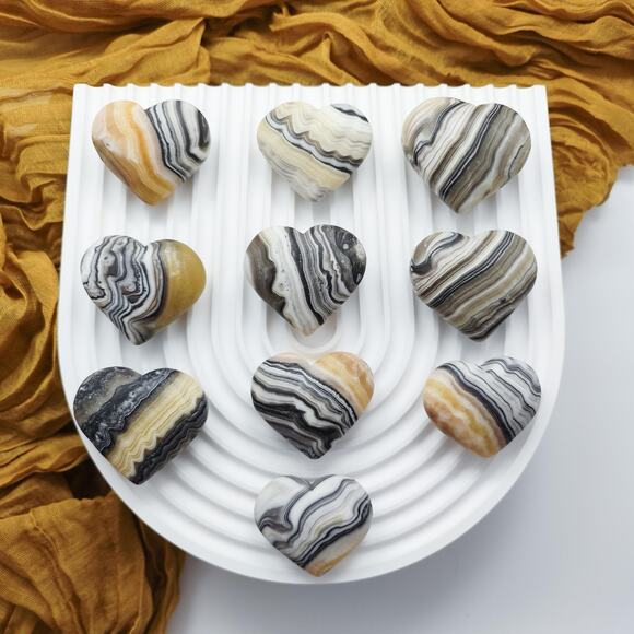 Coffee Calcite Heart Crystal Carving Grounding Crystals - Picture 5 of 10